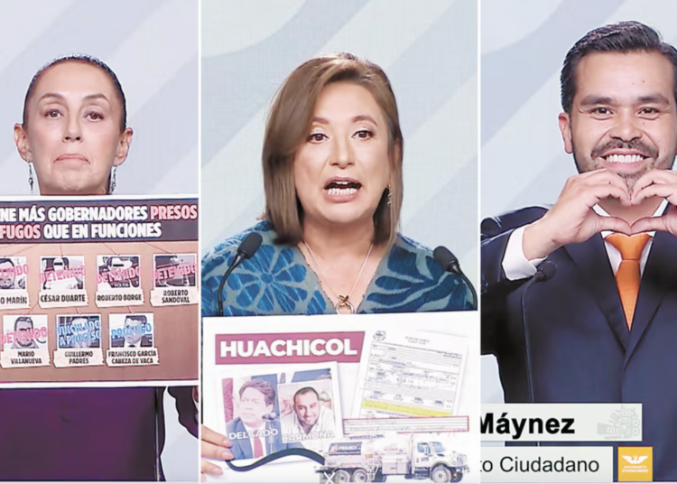 Sheinbaum y Xóchitl se acusan de nexos con el crimen organizado; Máynez le tira a las dos